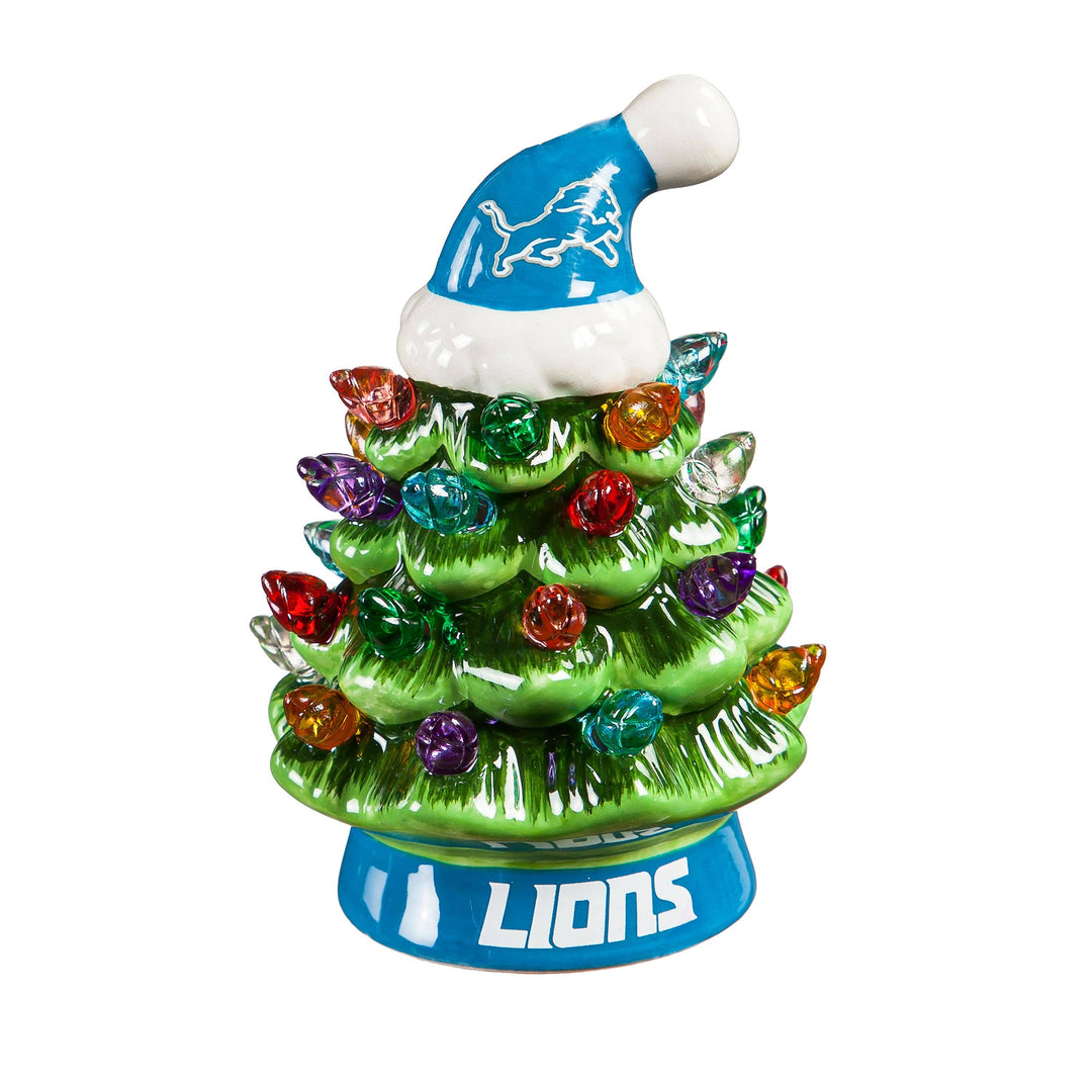 4" Mini LED Tabletop Christmas Tree, Detroit Lions