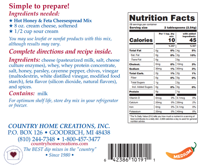 Hot Honey &amp; Feta Cheesespread Mix