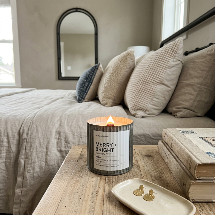 Merry + Bright | Festive Christmas Wood Wick Candle