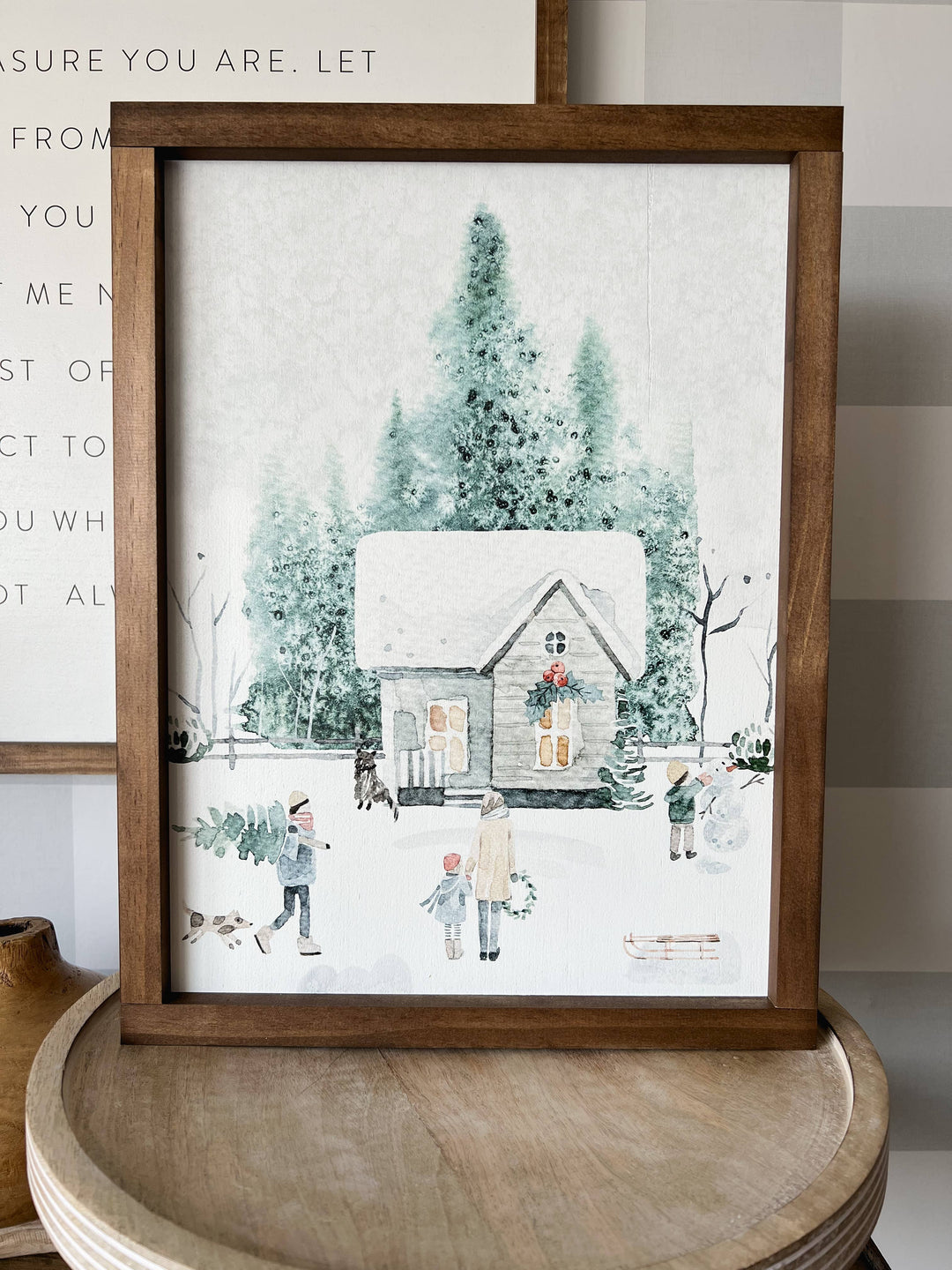 Large Winter House Scene | Christmas Decor