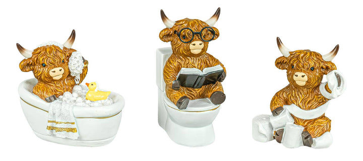 Highland Cow Powder Room 3 Ast