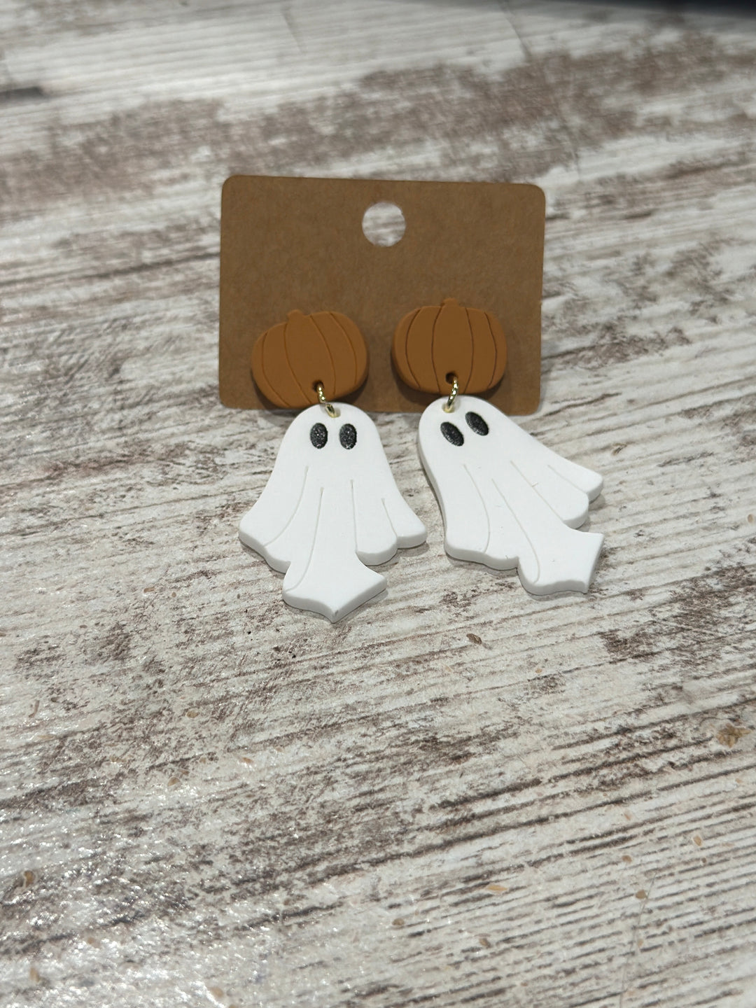 Ghost Pumpkin Dangle Earrings