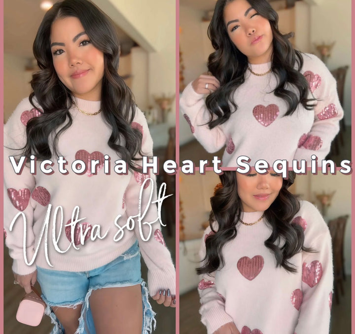 Sequin Heart Sweatshirt