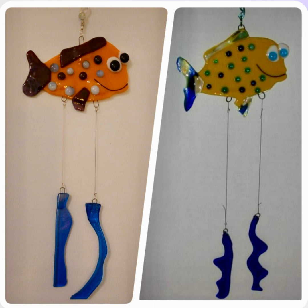 Fused Glass Fish Wind Chime Sunday, June 23rd 1pm-3pm