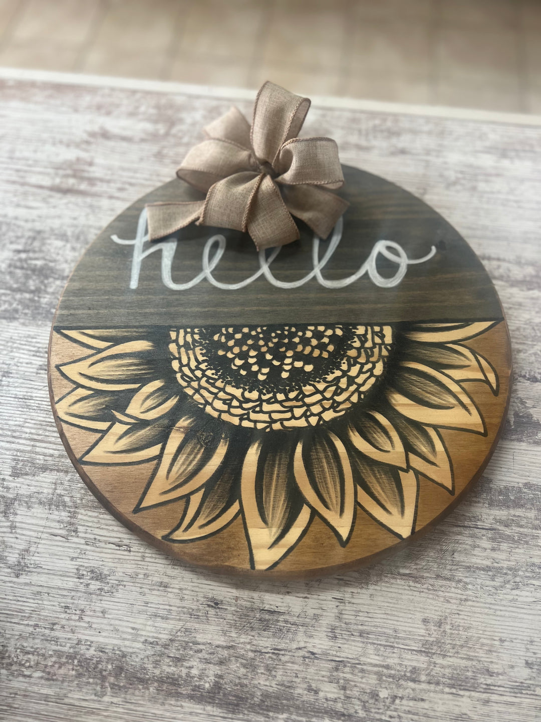 Sunflower Hello Sign