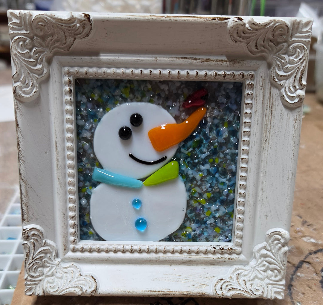 Fused Glass Snowman Frame Sunday, December 6th @ 1pm