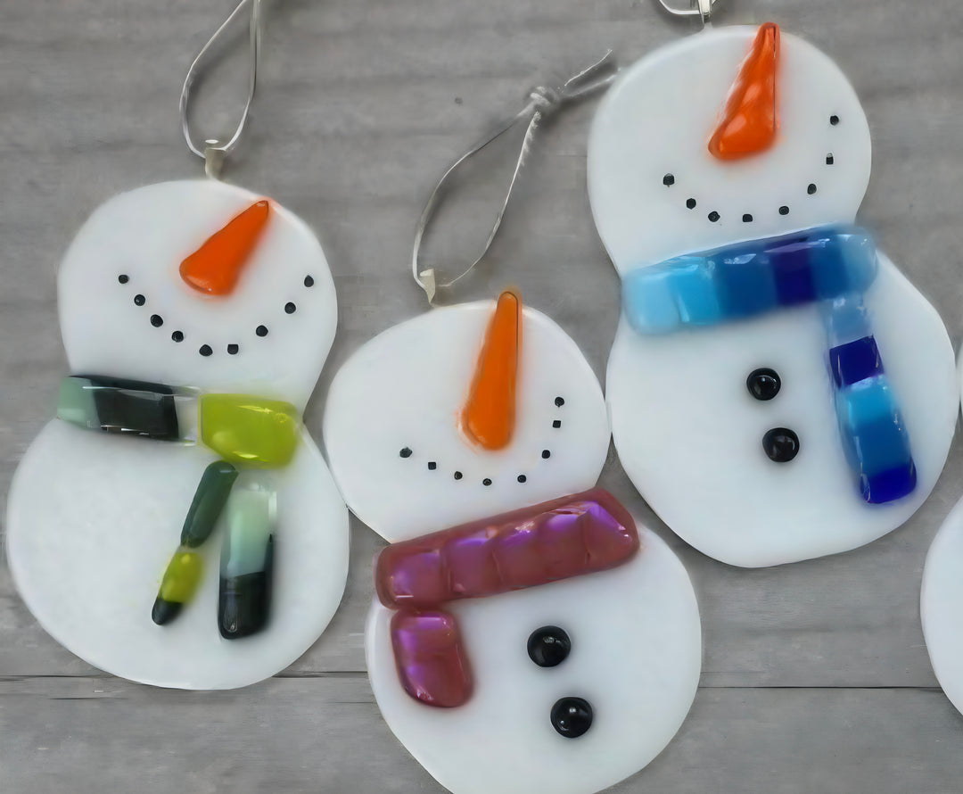 Fused Glass Snowman Ornament Saturday, December 12th @ 1pm