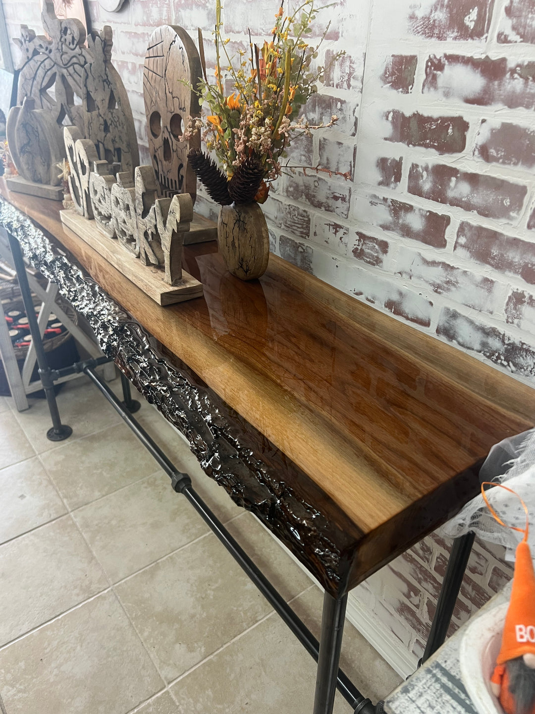 Black Walnut Live Edge Sofa Table