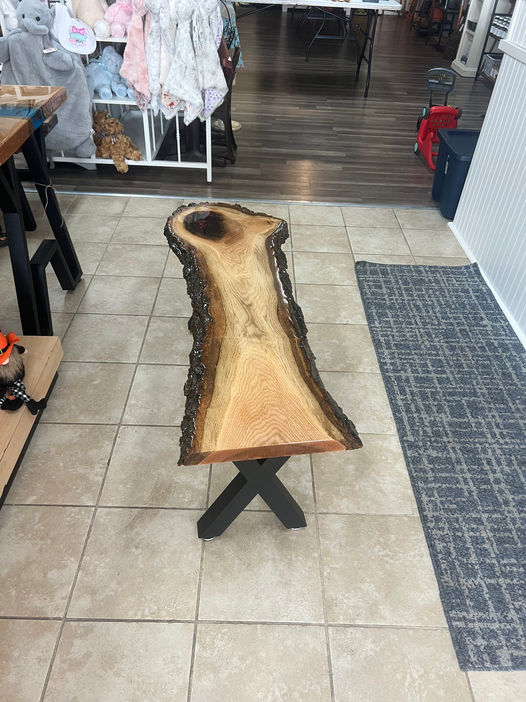 Angry Bird Oak Bench