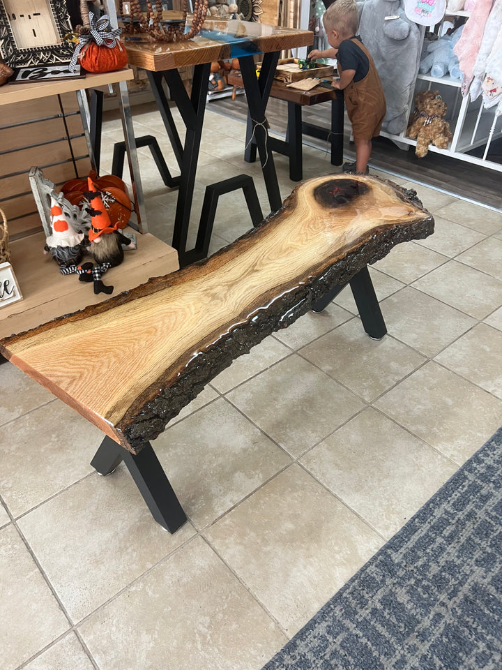 Angry Bird Oak Bench