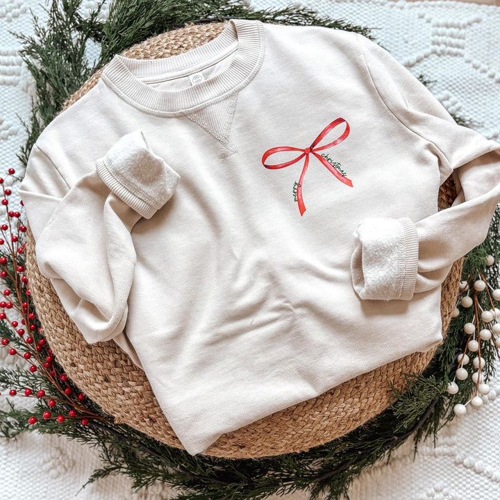 Merry Christmas Bow Sweatshirt