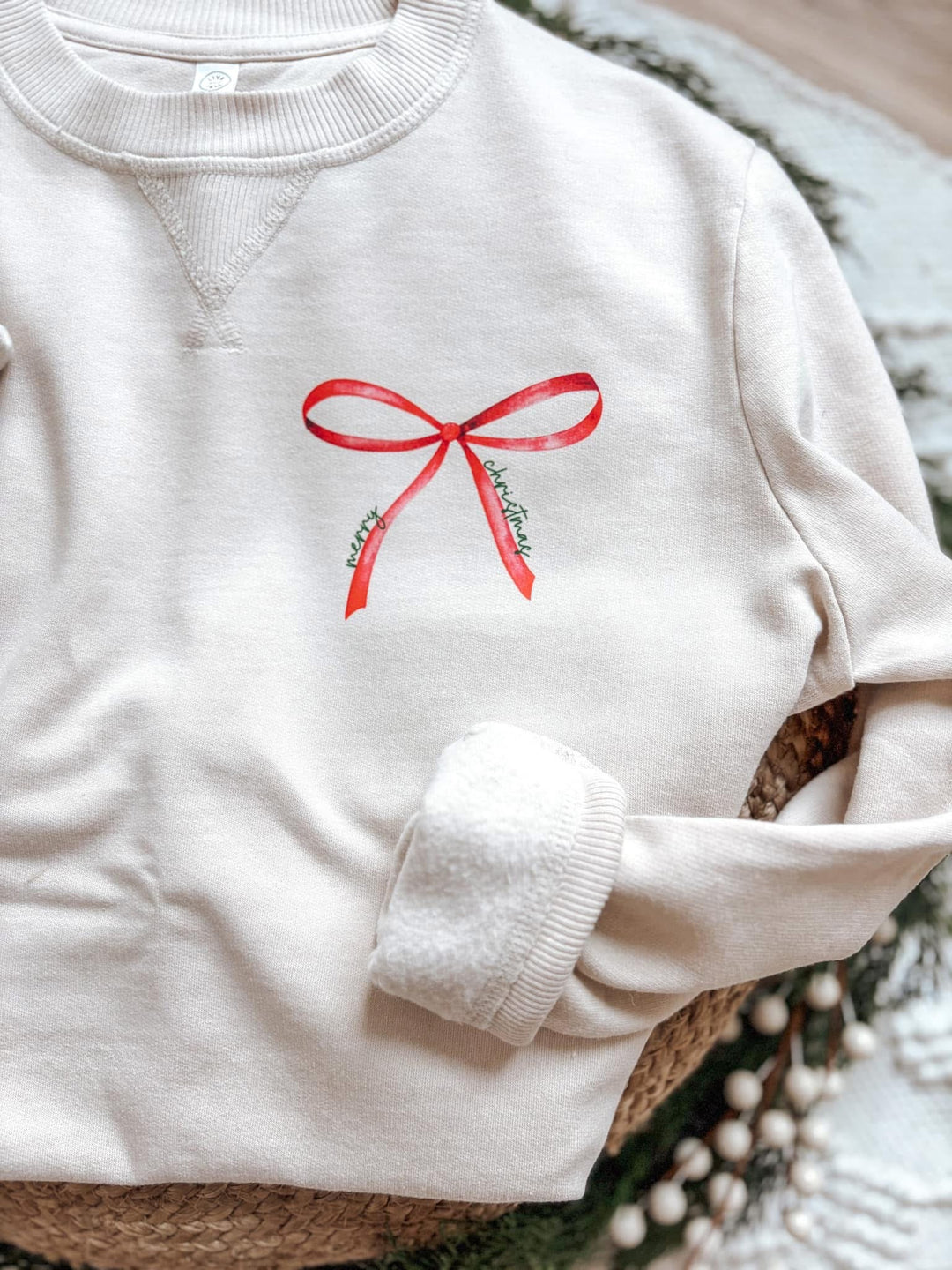 Merry Christmas Bow Sweatshirt