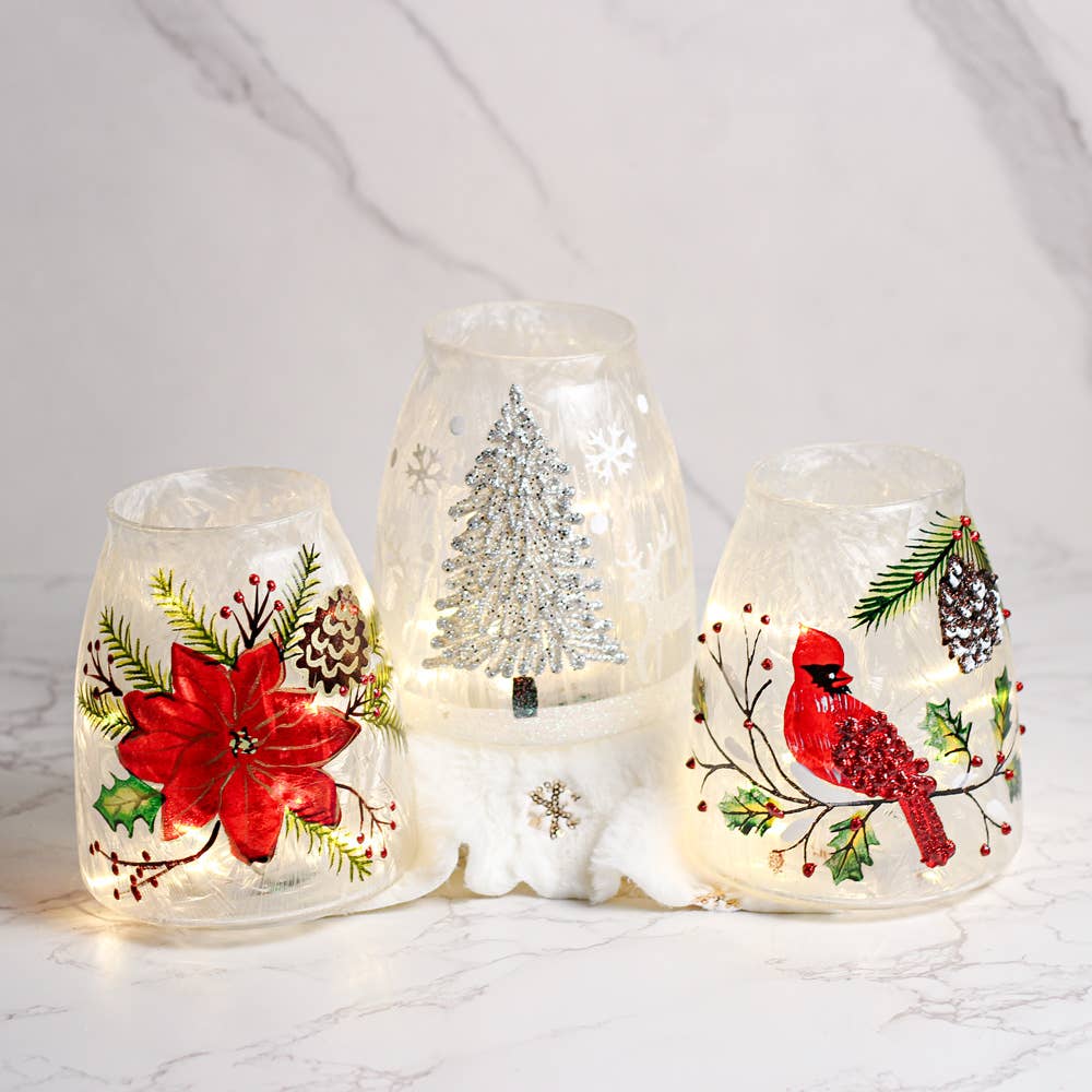 Cardinal Glass Jar – Christmas Holiday Home Decor