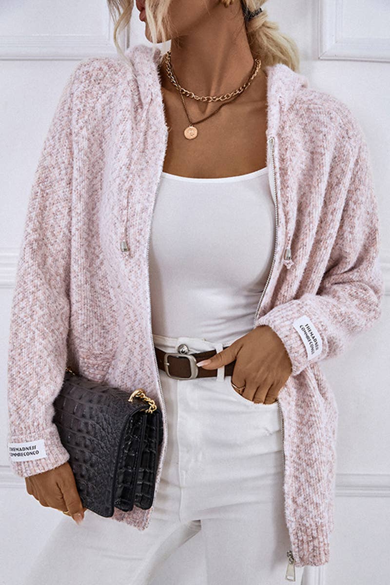 Casual Zip-Up  Hoodie Cardigan Sweater