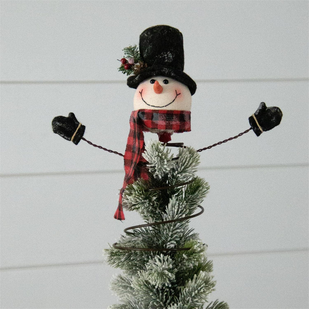 Snowman On Spring Tree Topper