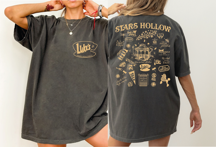 Stars Hollow Comfort Colors Shirt, Lukes Coffee Shirt X542