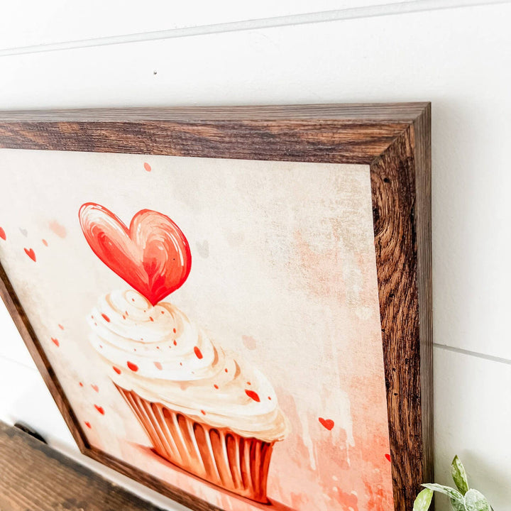 Cupcake Vintage Valentine Sign