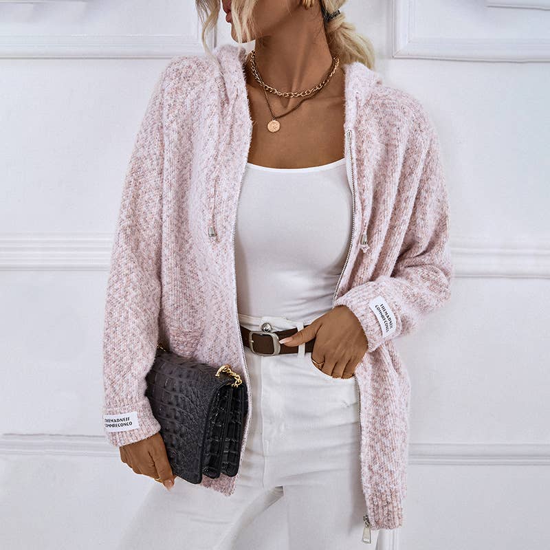 Casual Zip-Up  Hoodie Cardigan Sweater