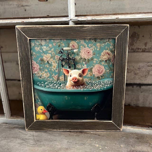 Victorian Pig in Tub