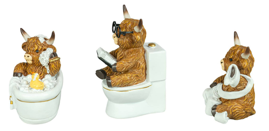 Highland Cow Powder Room 3 Ast