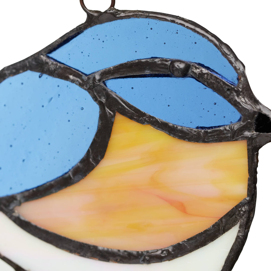 4.5"H Bird Quartet Stained Glass Window