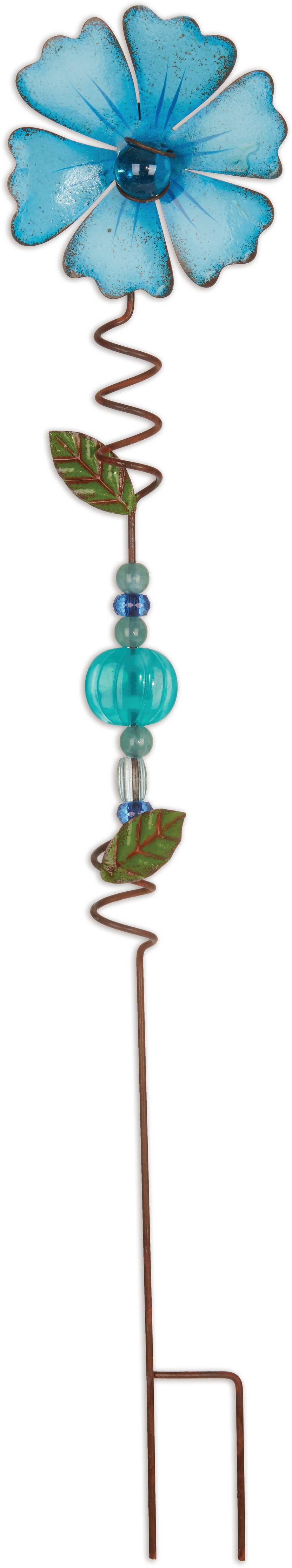 Spiral Blue Flower Plant Pick