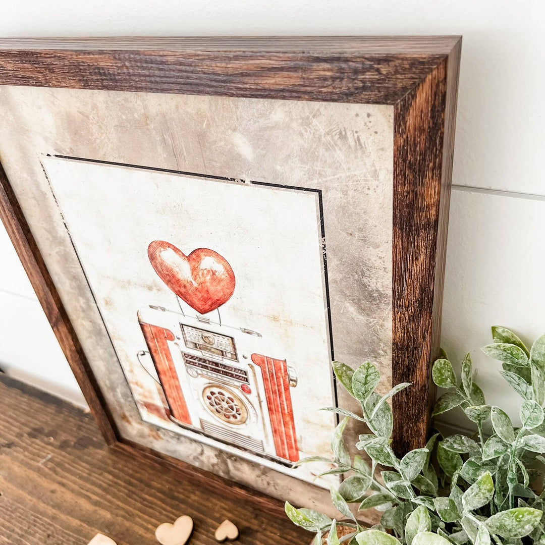 Vintage Valentine Radio Art Print