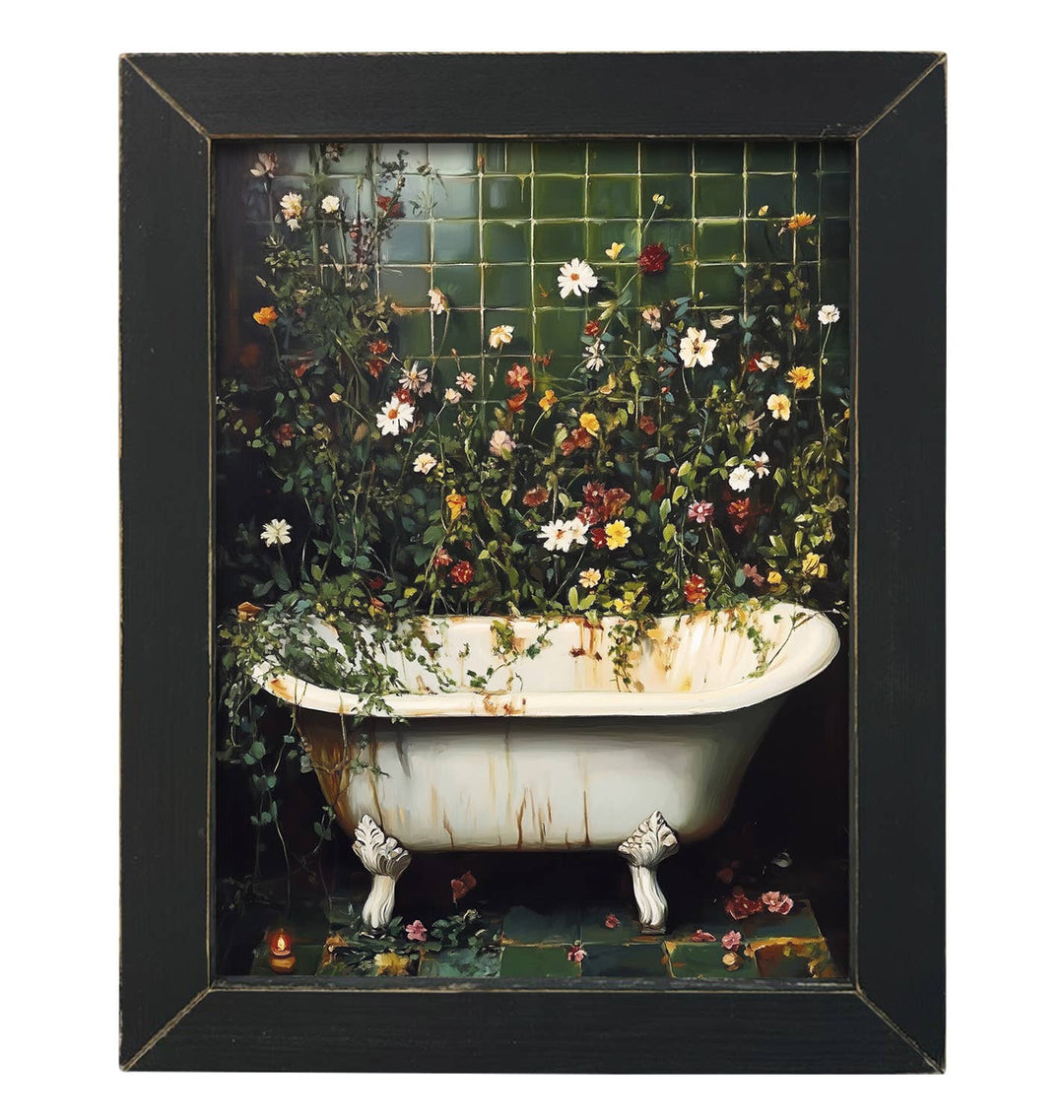 Vintage Green Bathtub