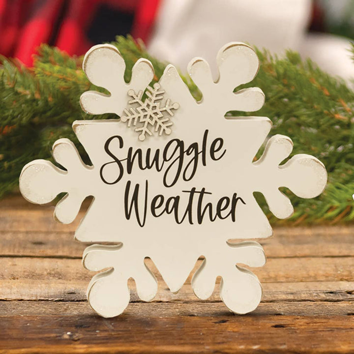 Snuggle Weather Chunky Snowflake Sitter