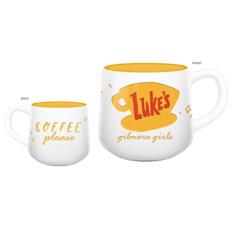 Gilmore Girls Coffee Wax Resist 18oz Tapered Pottery Mug