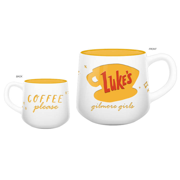 Gilmore Girls Coffee Wax Resist 18oz Tapered Pottery Mug