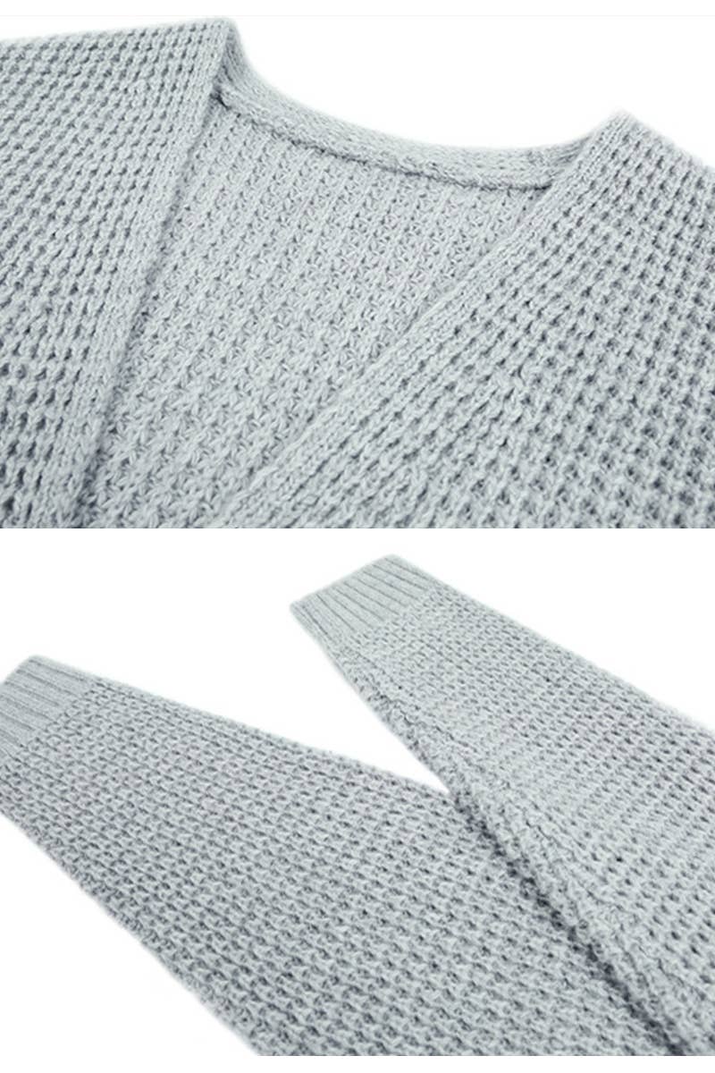 Casual Cable Open Front Cardigan Sweater