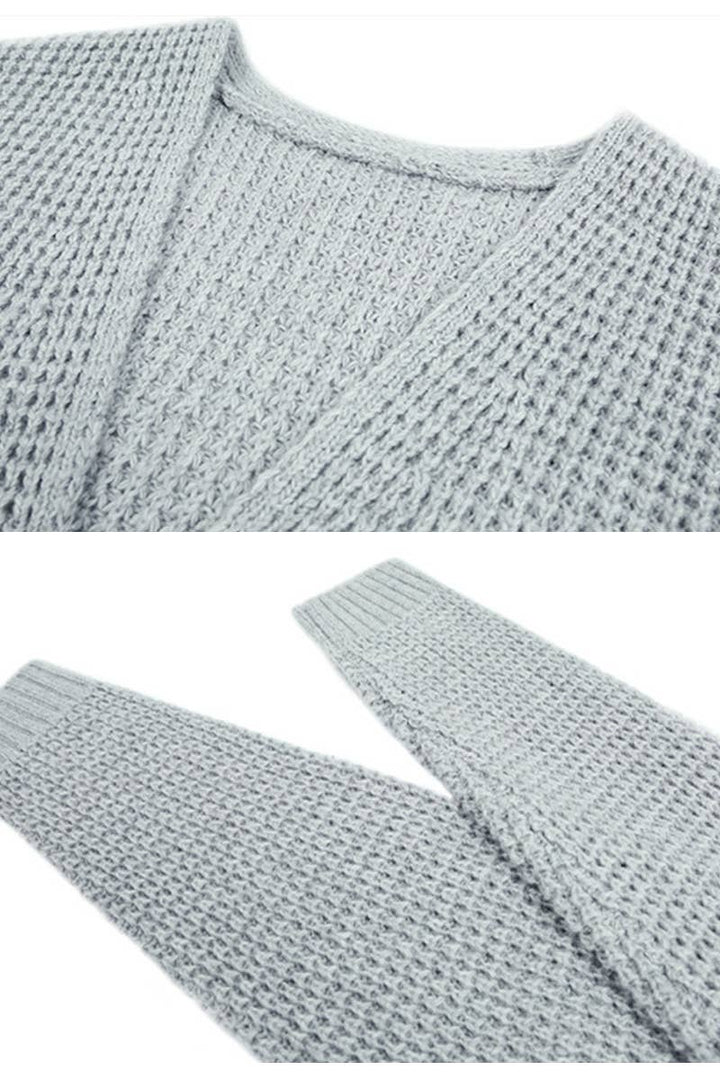 Casual Cable Open Front Cardigan Sweater