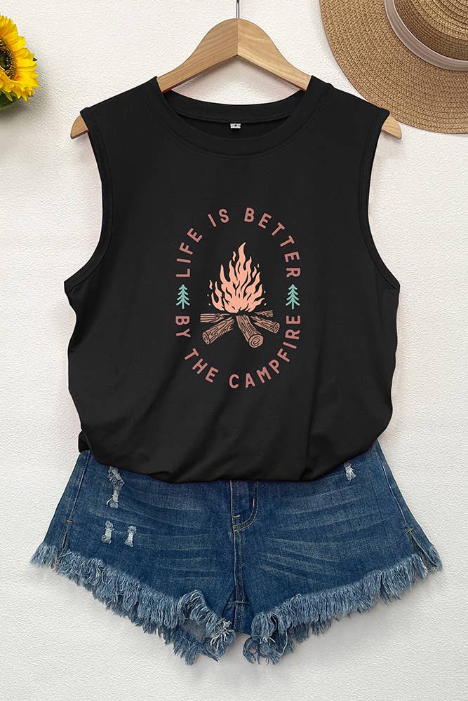 Camping Outdoor Mountain Graphic Tank Top