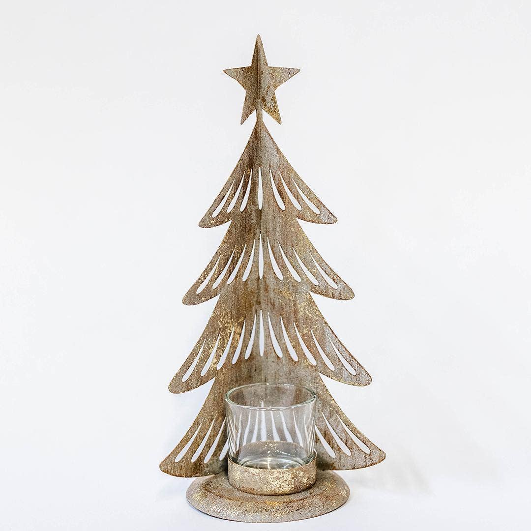Metal Christmas Tree Tealight Holder