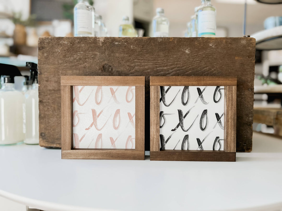 XOXO - Square | Valentine's Day Wood Signs